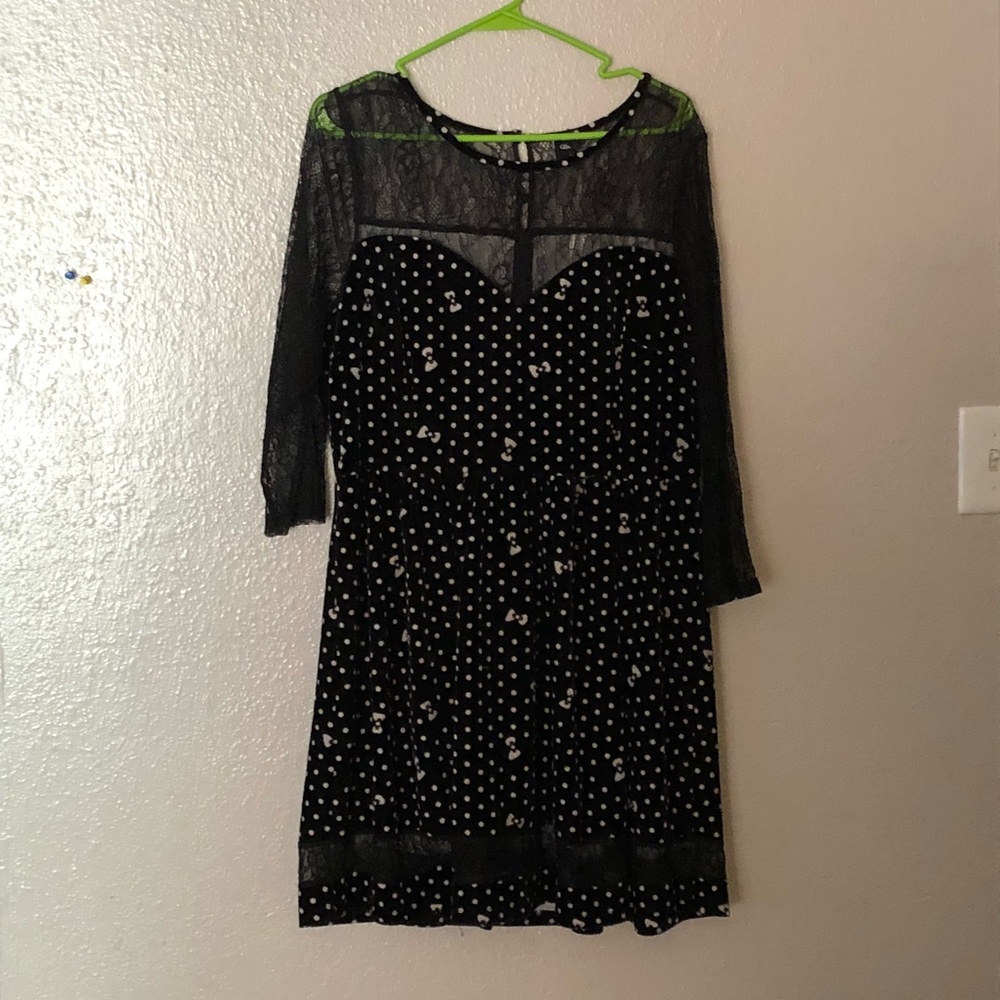 Velvet & Lace Hello Kitty Illusion Skater Dress